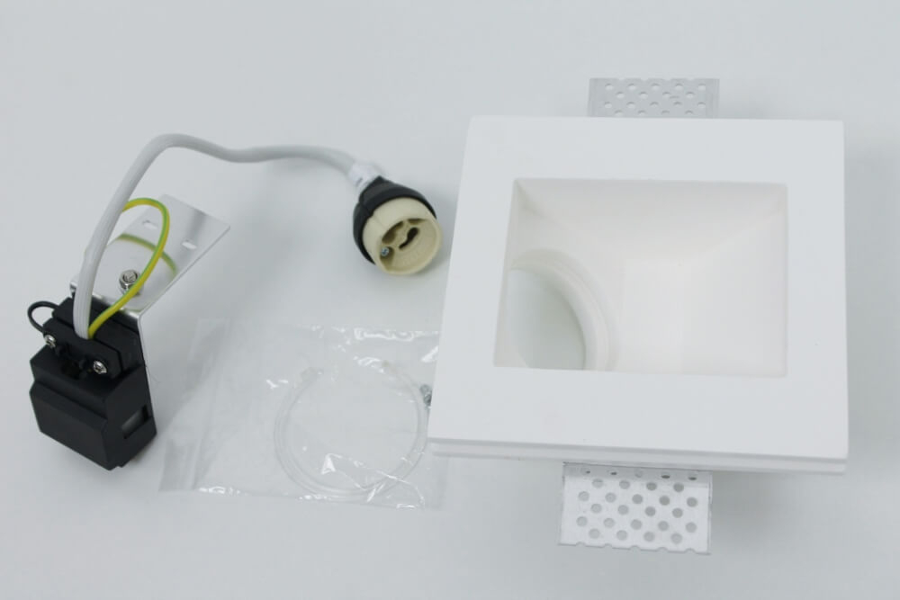 Trimless inbouwspot GIPSY SQUARE schuin | Overschilderbaar