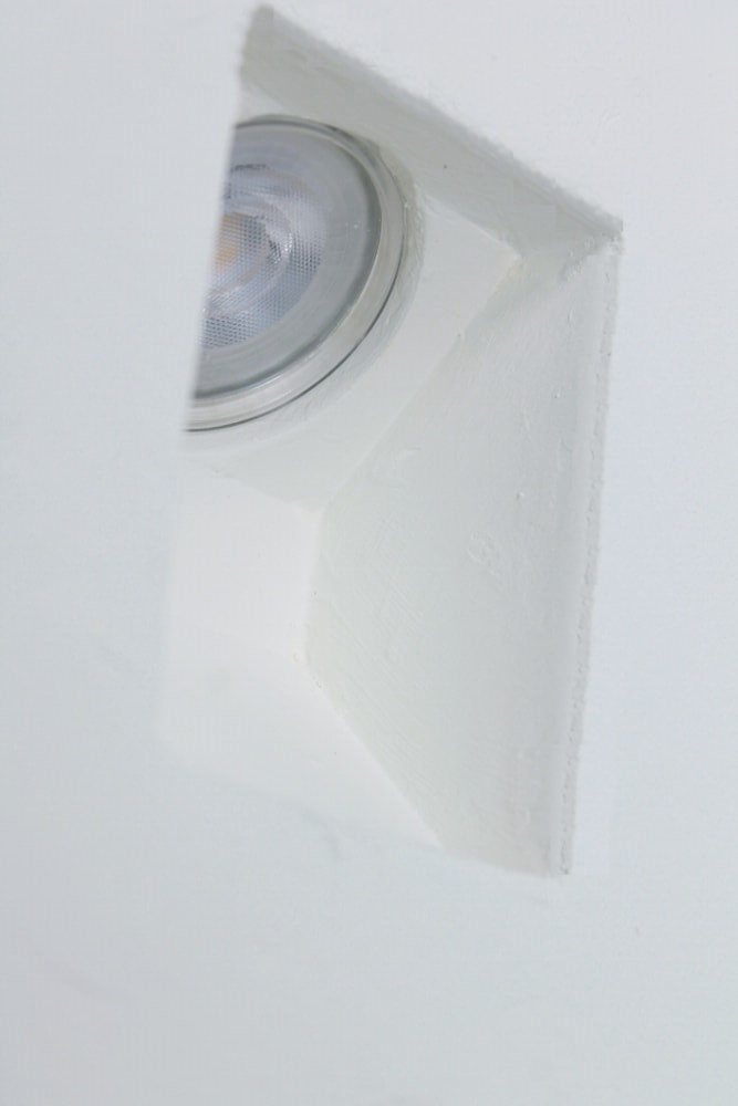 Trimless wandlamp / trapverlichting GIPSY SQUARE | Schuin