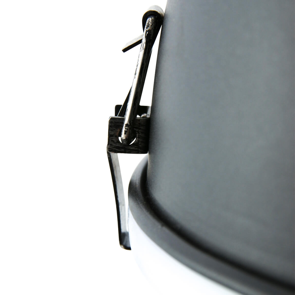 Hanglamp THUNDER 1-lichts Zwart metaal 18 cm | Ronde plaat 12 cm