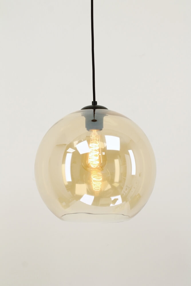 Sfeervolle hanglamp BALLOON goudkleurig glas | Ø 30 cm