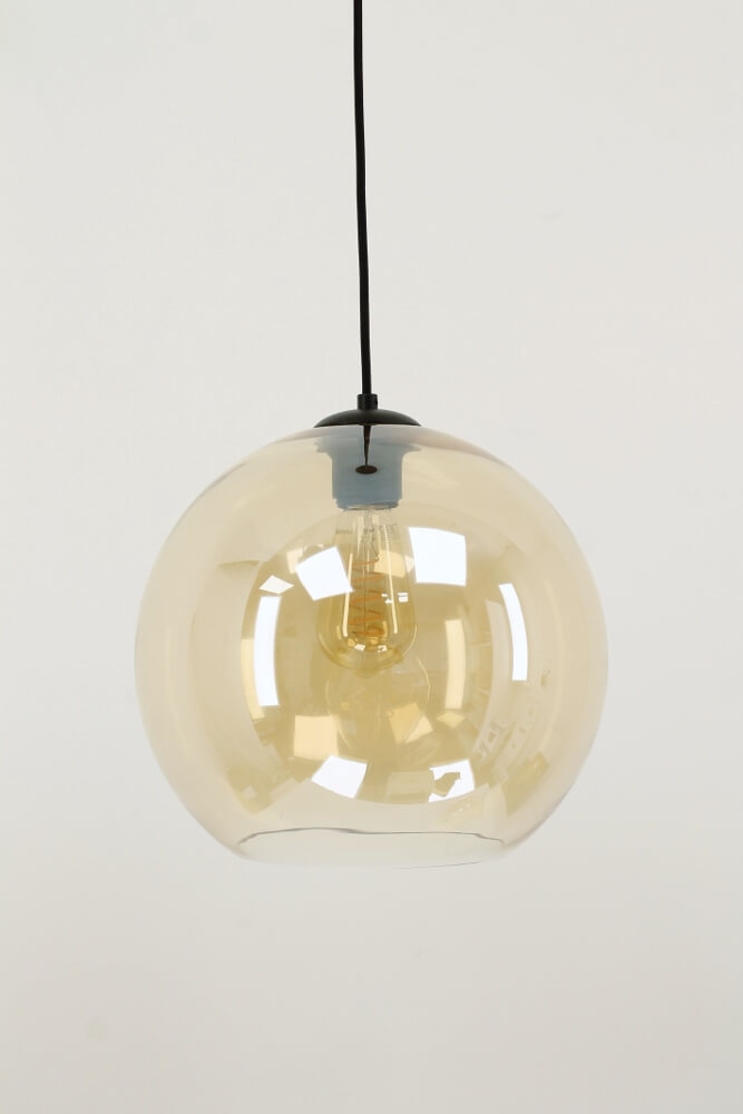 Sfeervolle hanglamp BALLOON goudkleurig glas | Ø 30 cm