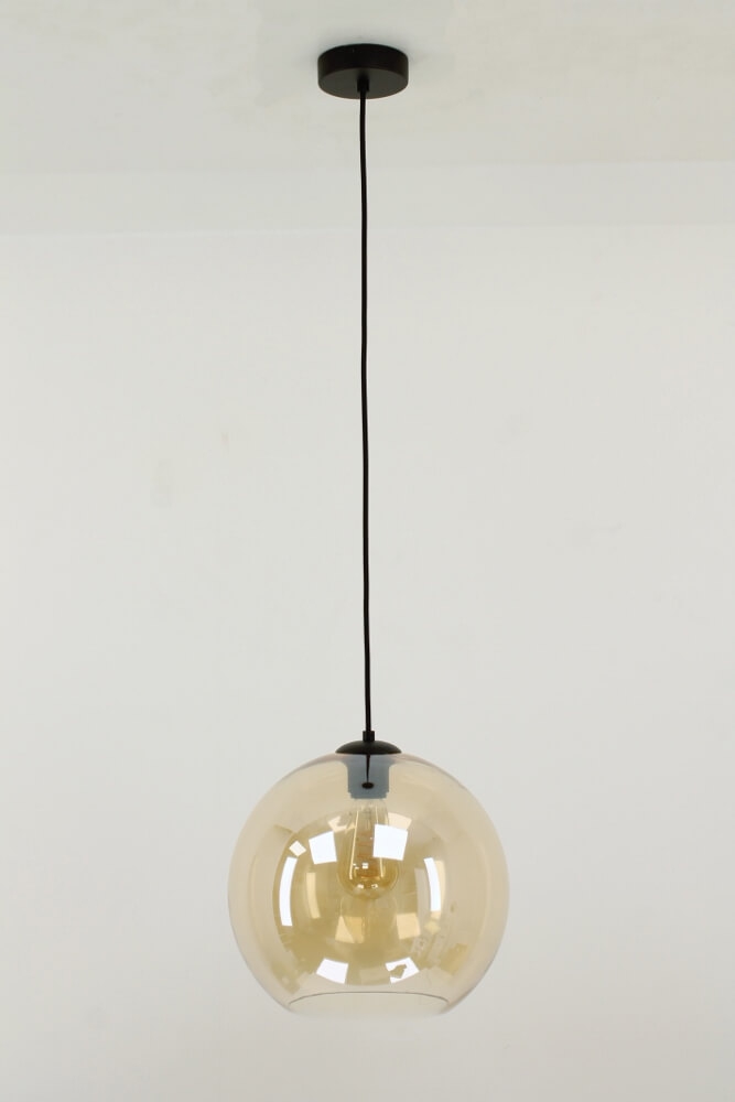 Sfeervolle hanglamp BALLOON goudkleurig glas | Ø 30 cm