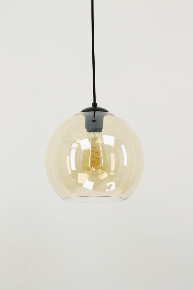 Sfeervolle hanglamp BALLOON goudkleurig glas | Ø 25 cm