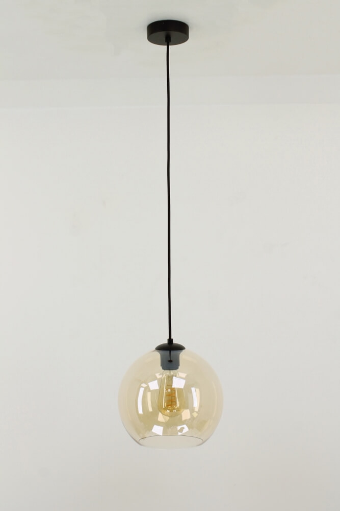 Sfeervolle hanglamp BALLOON goudkleurig glas | Ø 25 cm