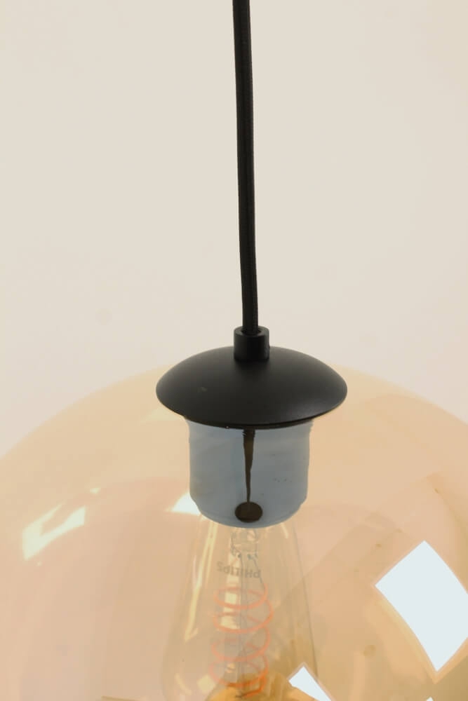 Sfeervolle hanglamp BALLOON goudkleurig glas | Ø 25 cm