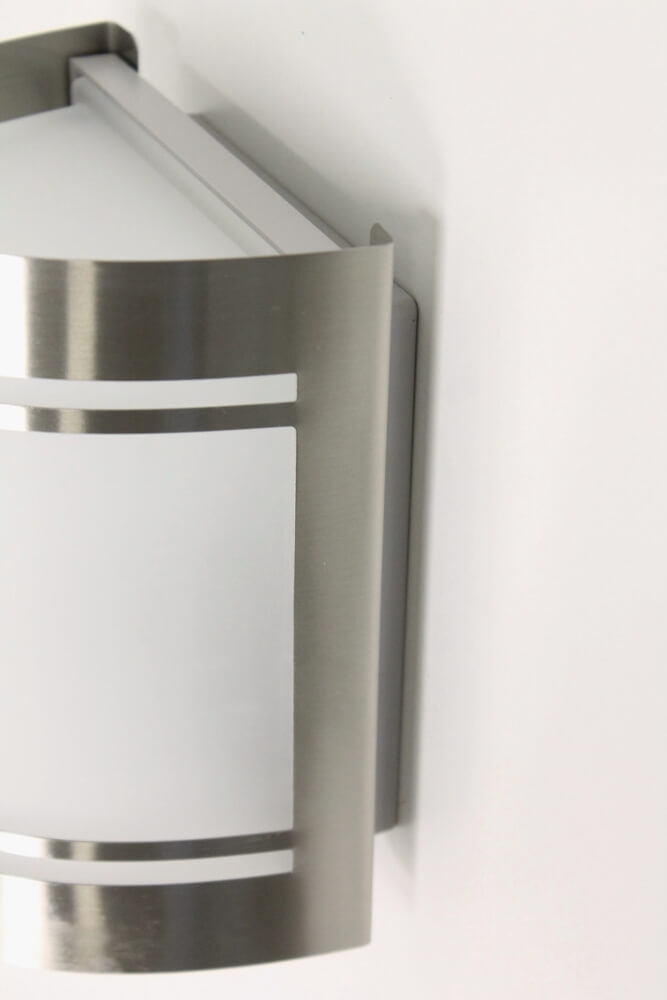 Stalen buitenlamp GIULIO I met mat glas