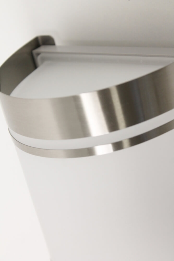 Stalen buitenlamp GIULIO I met mat glas