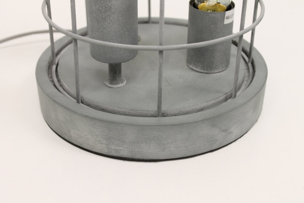 Leuke 3-lichts tafellamp STOLP | Beton + grill