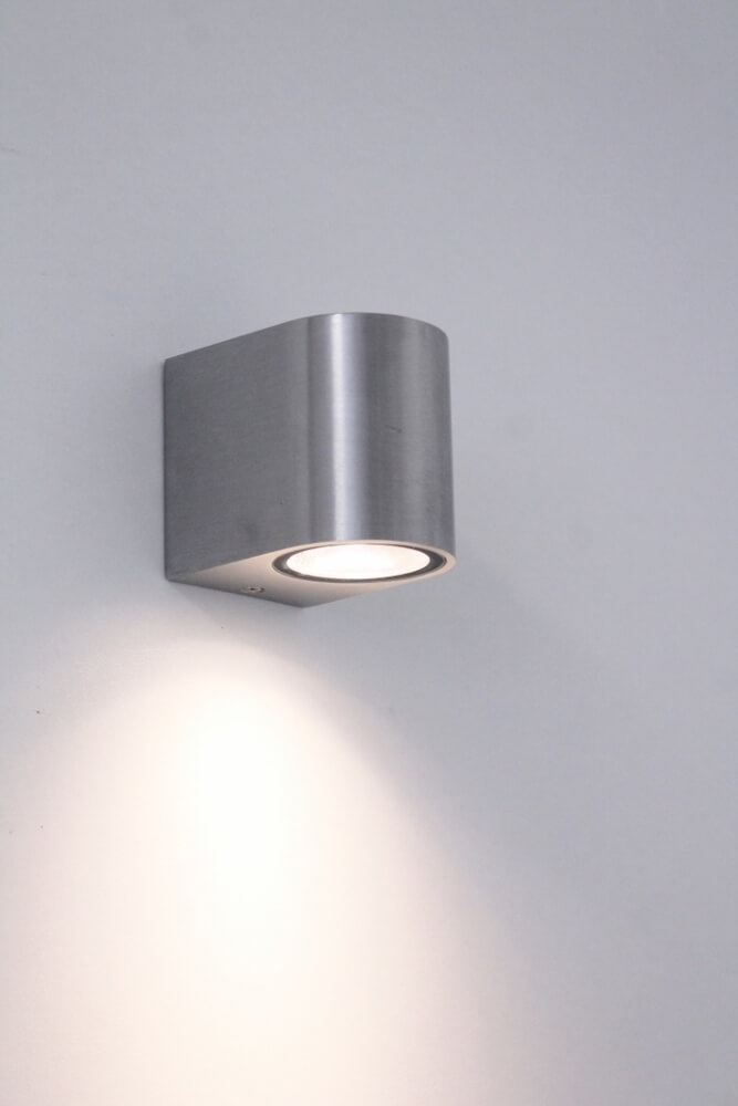 Buitenlamp / Wandlamp ZORA LED 1-lichts rond | Staal
