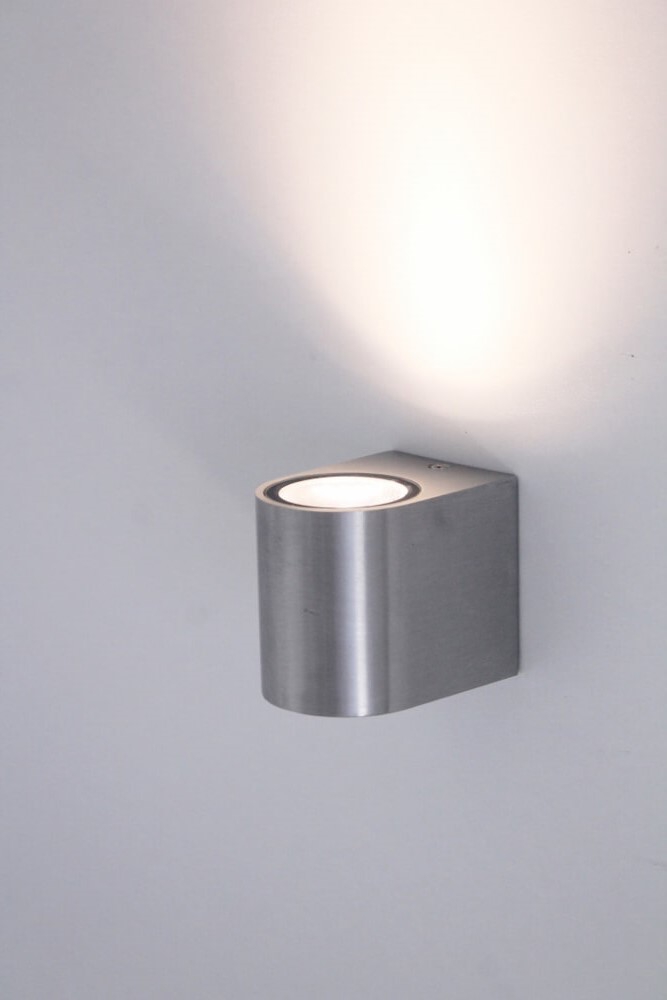 Buitenlamp / Wandlamp ZORA LED 1-lichts rond | Staal
