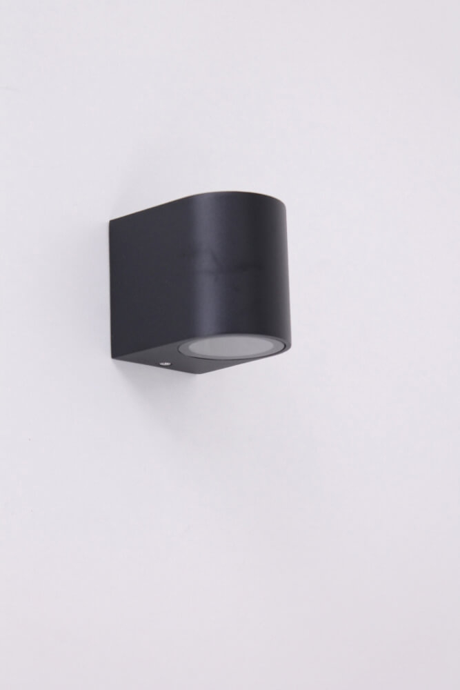 Buitenlamp / Wandlamp ZORA LED 1-lichts rond | Zwart