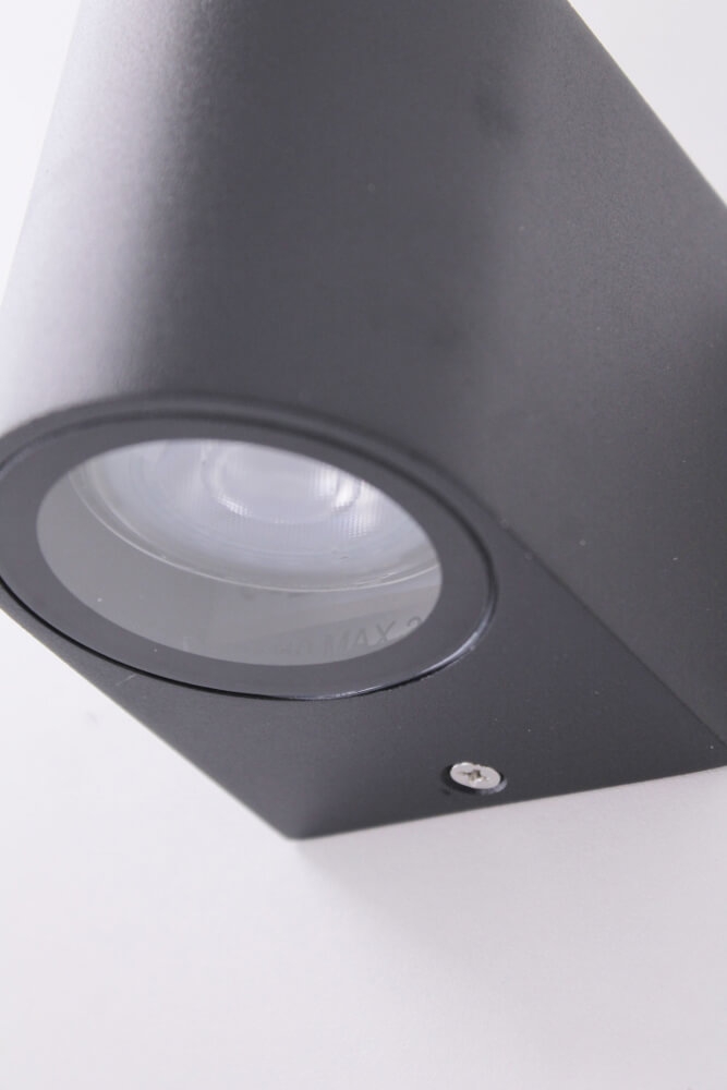 Buitenlamp / Wandlamp ZORA LED 1-lichts rond | Zwart