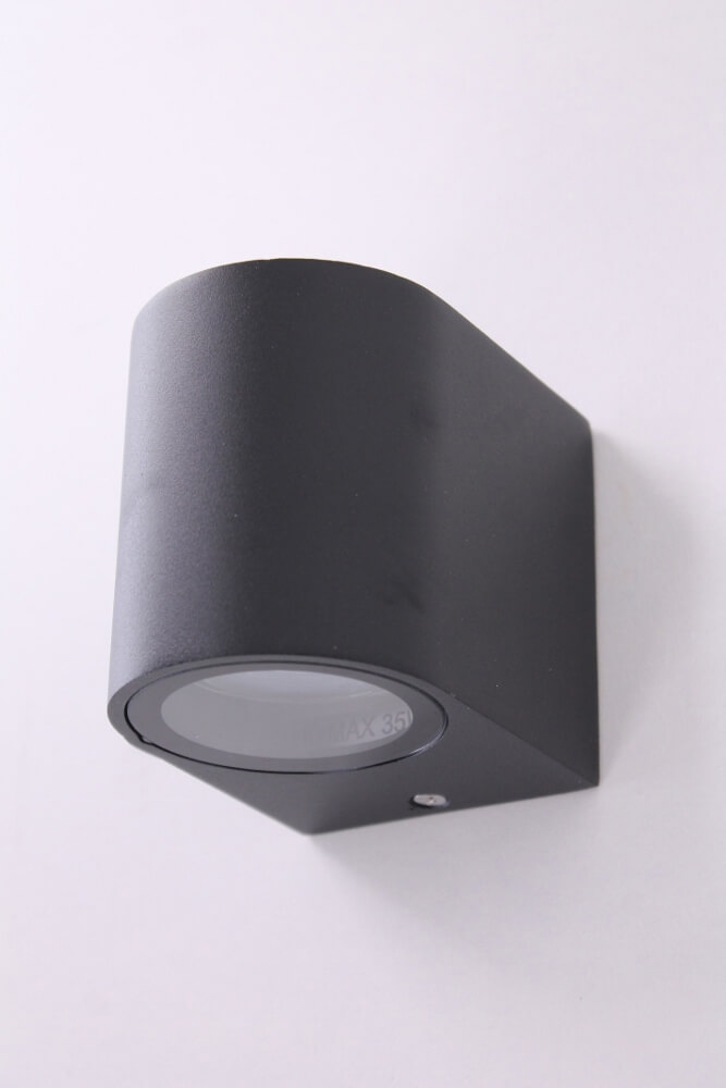 Buitenlamp / Wandlamp ZORA LED 1-lichts rond | Zwart