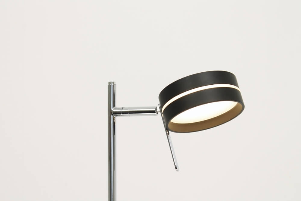 Flexibele LED leeslamp RINGO II met pulsdimmer | Zwart