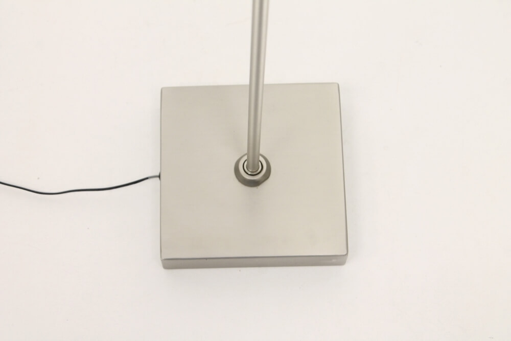 Strakke LED leeslamp PLATE SINGLE met pulsdimmer | Staal