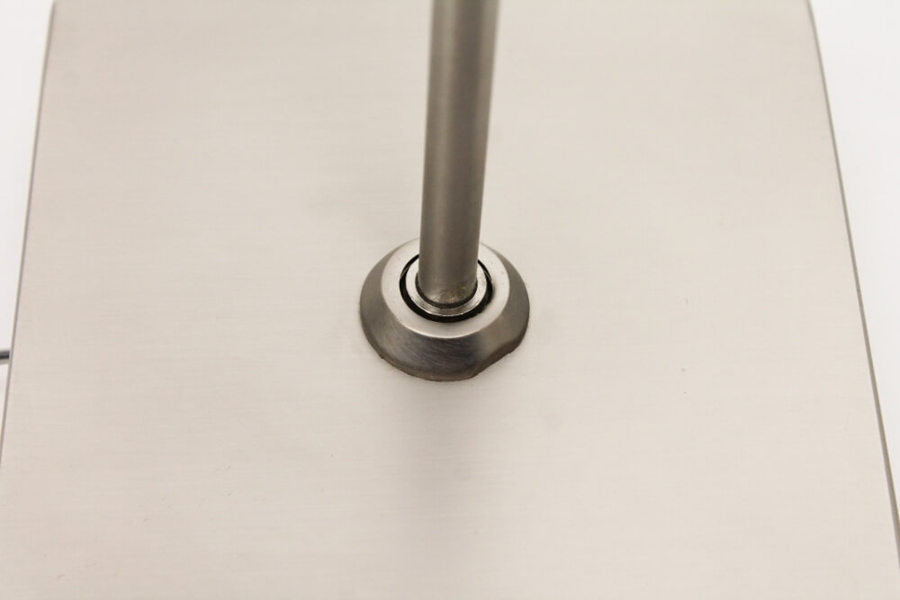 Strakke LED leeslamp PLATE SINGLE met pulsdimmer | Staal