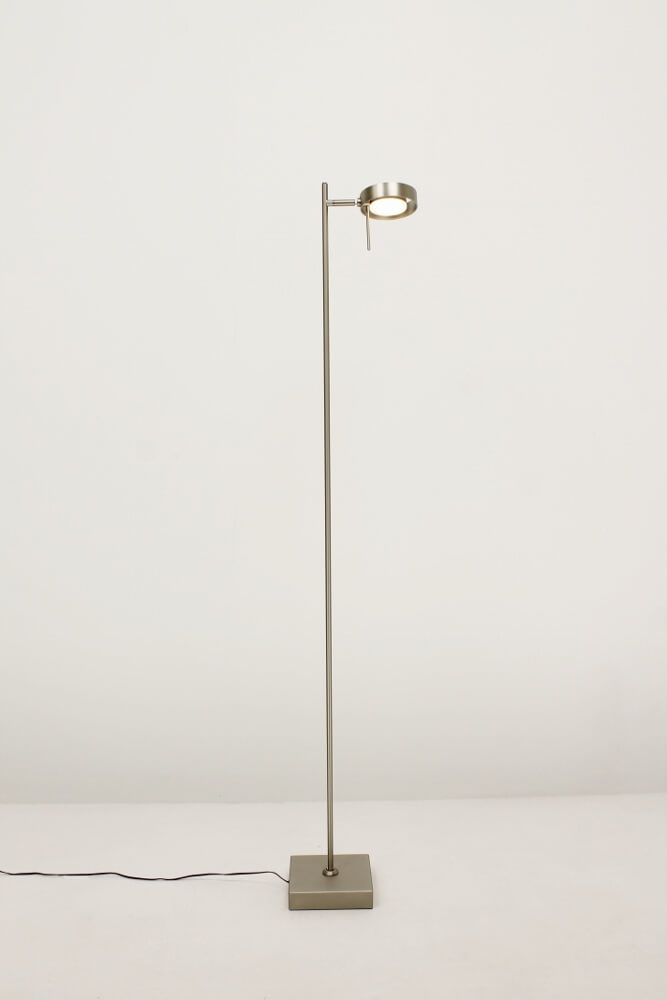 Flexibele LED leeslamp RINGO I met pulsdimmer | Staal