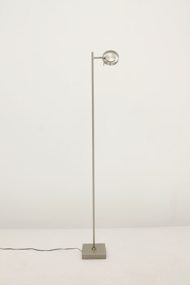 Flexibele LED leeslamp RINGO I met pulsdimmer | Staal
