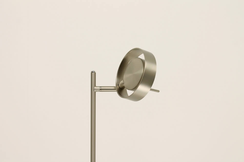 Flexibele LED leeslamp RINGO I met pulsdimmer | Staal