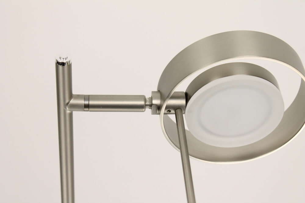 Flexibele LED leeslamp RINGO I met pulsdimmer | Staal