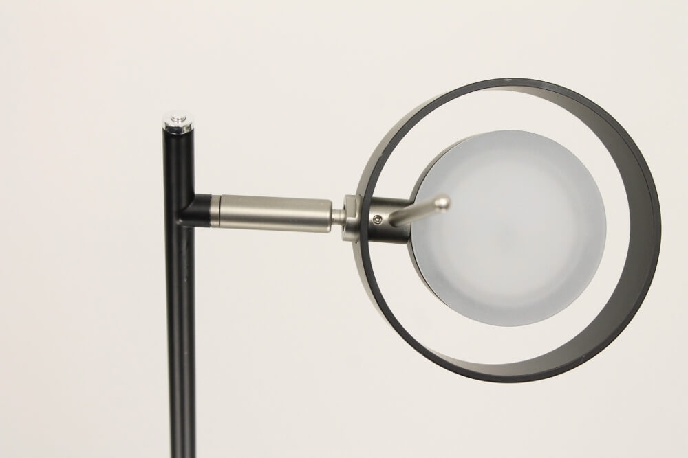 Flexibele LED leeslamp RINGO I met pulsdimmer | Zwart