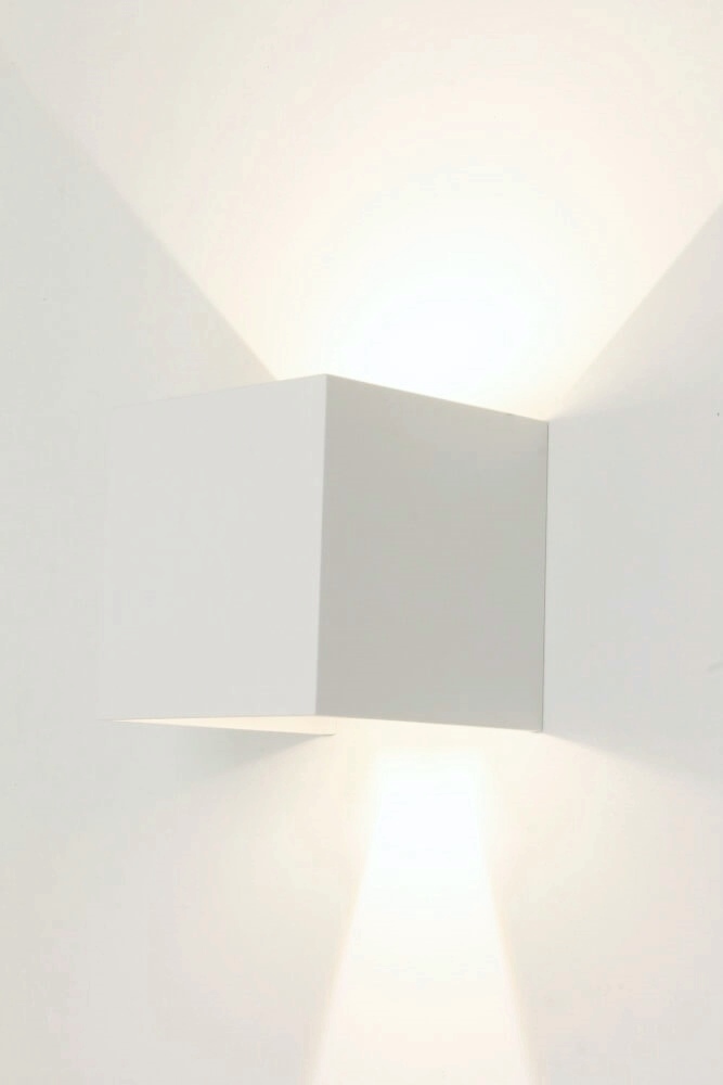 Vierkante LED buitenlamp / wandlamp ARRIGO dimbaar | Wit