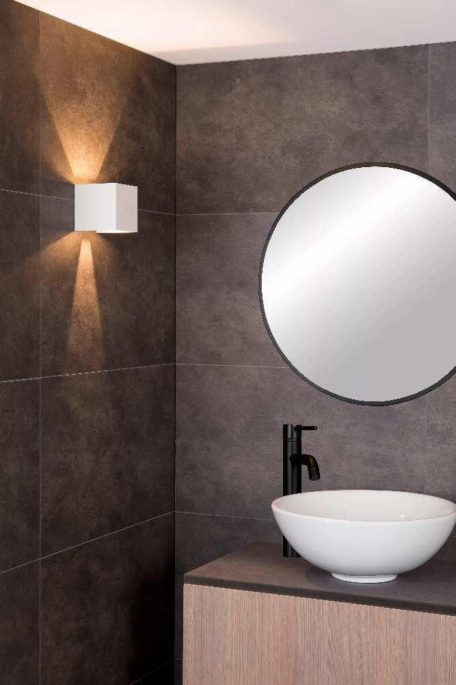 Vierkante LED buitenlamp / wandlamp ARRIGO dimbaar | Wit