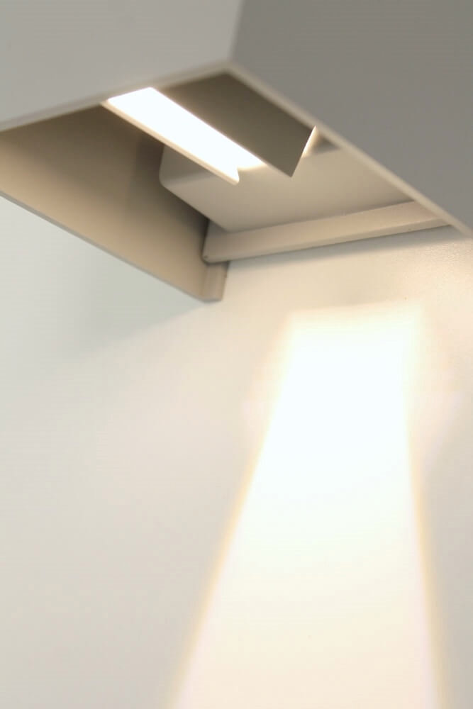 Vierkante LED buitenlamp / wandlamp ARRIGO | Grijs