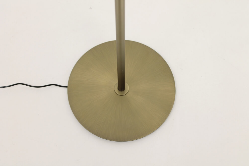 Strakke dubbele leeslamp OVALA met dimmer | Brons