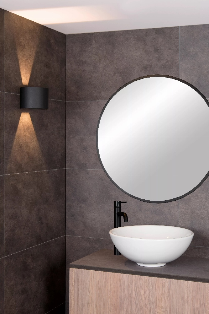 Ronde LED buitenlamp / wandlamp ARRIGO | Zwart