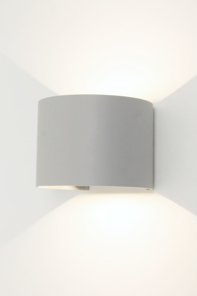 Ronde LED buitenlamp / wandlamp ARRIGO | Grijs