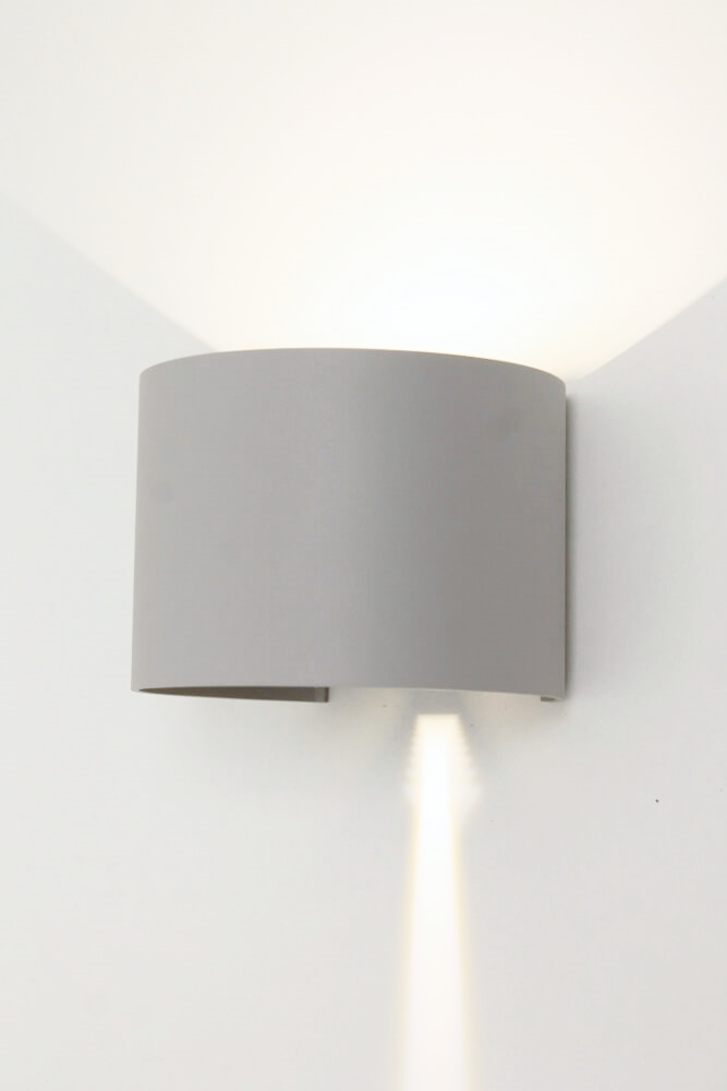 Ronde LED buitenlamp / wandlamp ARRIGO | Grijs