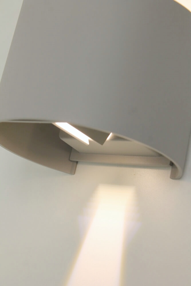 Ronde LED buitenlamp / wandlamp ARRIGO | Grijs