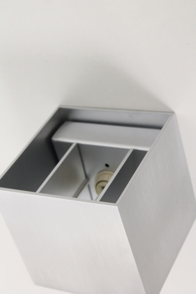 Wandlamp JUDE met verstelbare lichtbundel | Aluminium vierkant