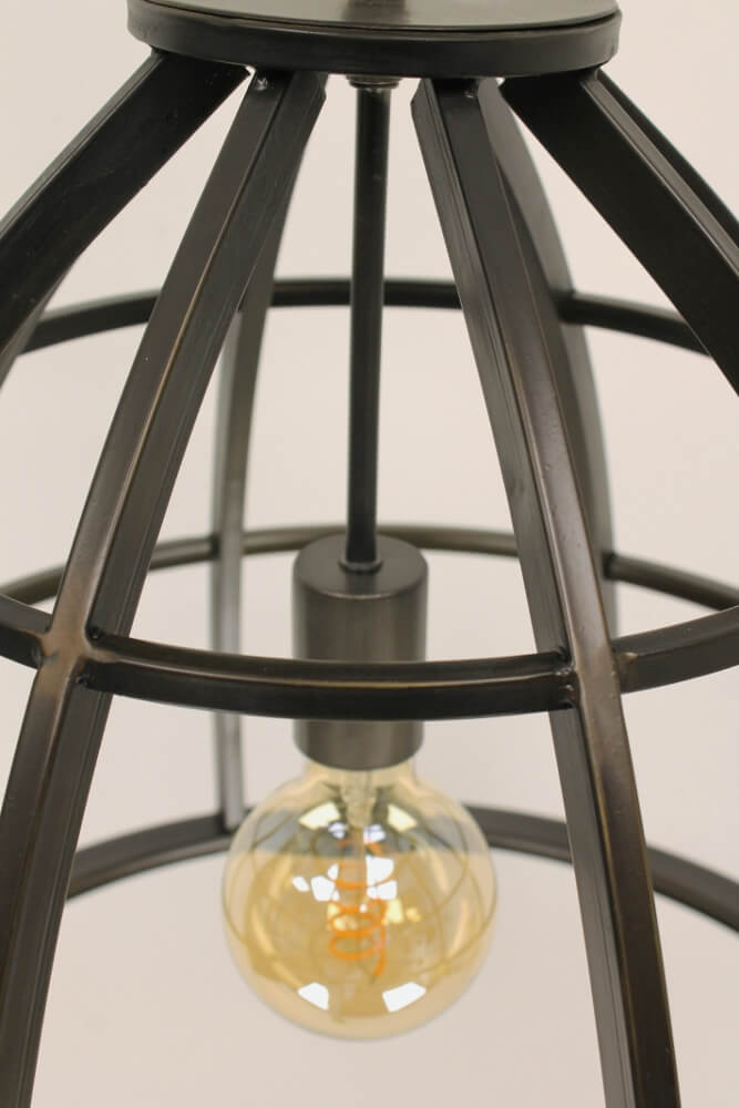 Industriële hanglamp MATRIX BIRDIE XS zwart | Ø 35 cm