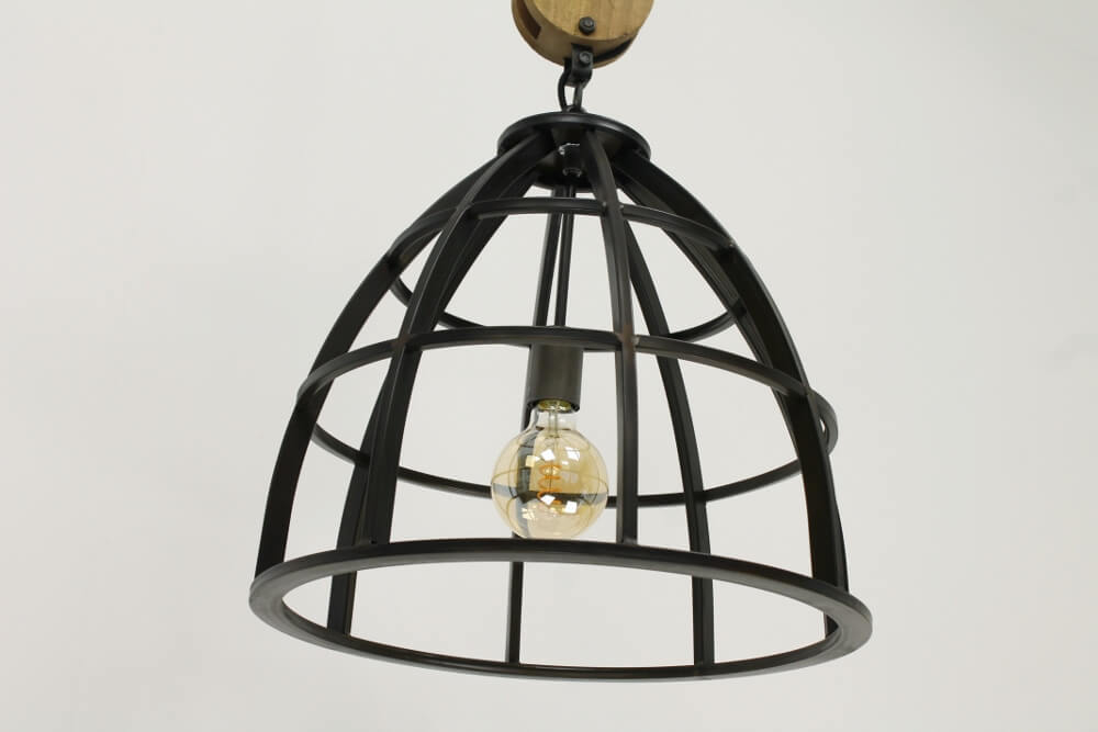 Industriële hanglamp MATRIX BIRDIE XS zwart | Ø 35 cm