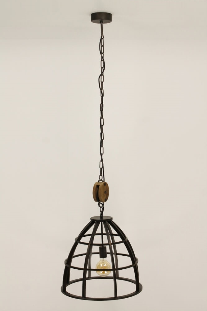 Industriële hanglamp MATRIX BIRDIE XS zwart | Ø 35 cm