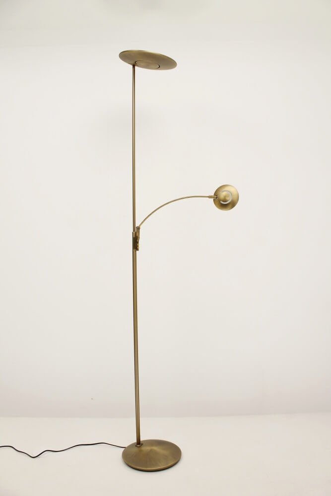 Uplighter met leesarm MERDINA LED kleur instelbaar | Brons