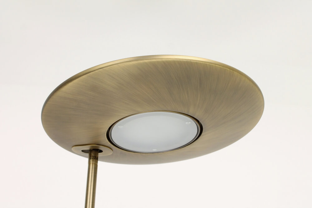 Uplighter met leesarm MERDINA LED kleur instelbaar | Brons