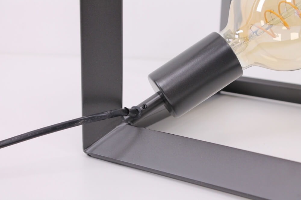 Metalen frame tafellamp THOBIN | Antraciet
