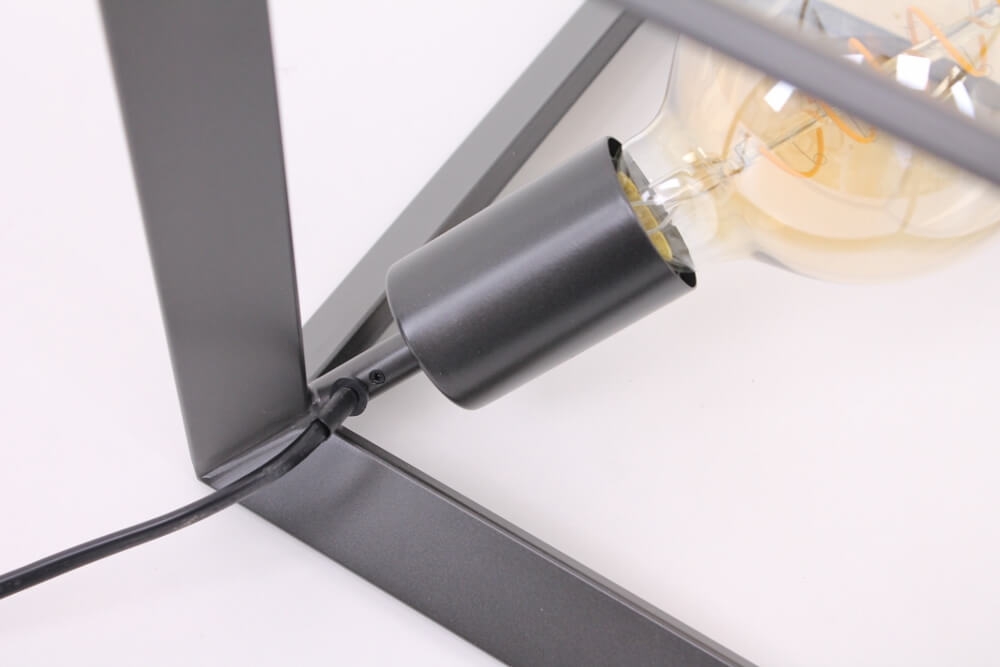 Metalen frame tafellamp THOBIN | Antraciet
