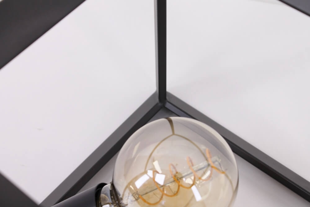 Metalen frame tafellamp THOBIN | Antraciet