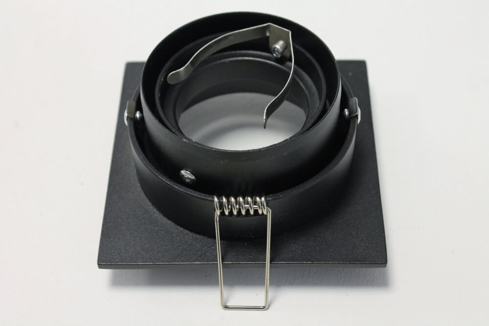 Verdiepte inbouwspot GENEA vierkant 9 cm | Zwart