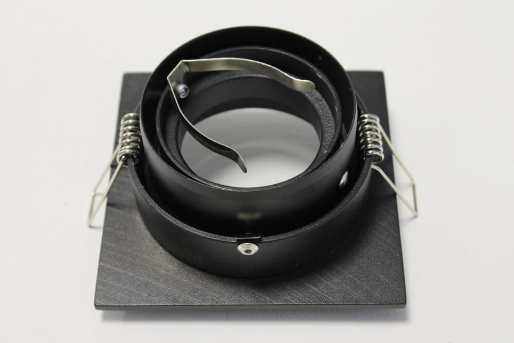 Verdiepte inbouwspot GENEA vierkant 9 cm | Zwart