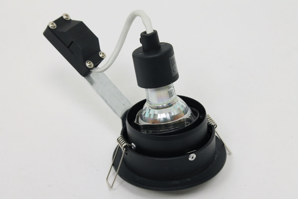 Verdiepte inbouwspot GENEA rond 9 cm | Zwart