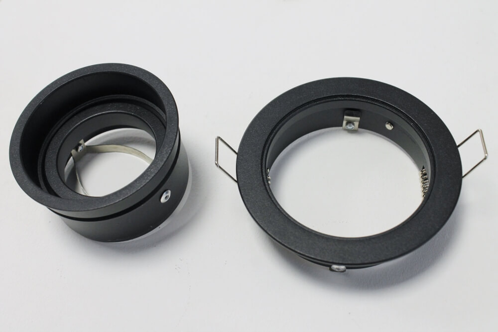 Verdiepte inbouwspot GENEA rond 9 cm | Zwart