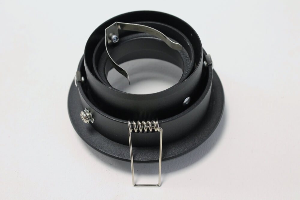 Verdiepte inbouwspot GENEA rond 9 cm | Zwart