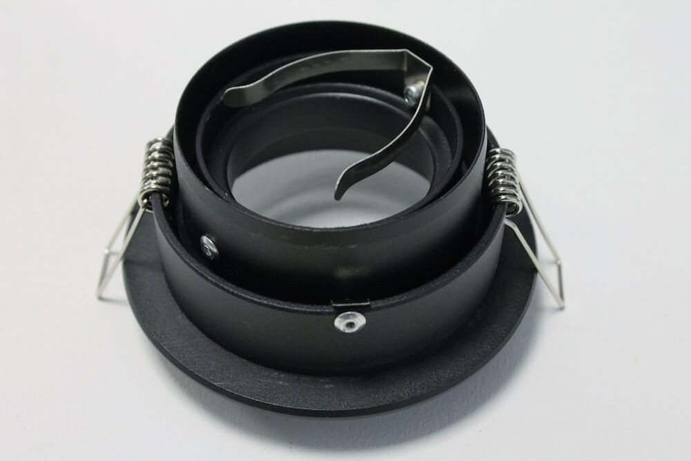Verdiepte inbouwspot GENEA rond 9 cm | Zwart
