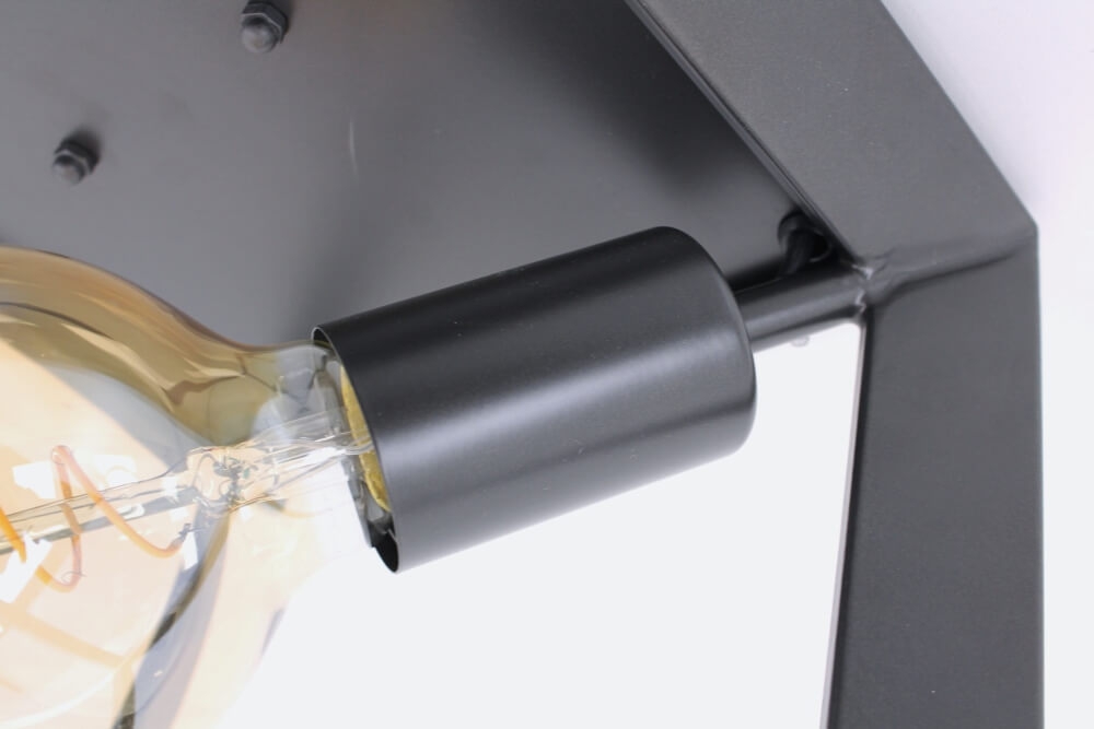 Metalen frame plafondlamp THOBIN | Antraciet