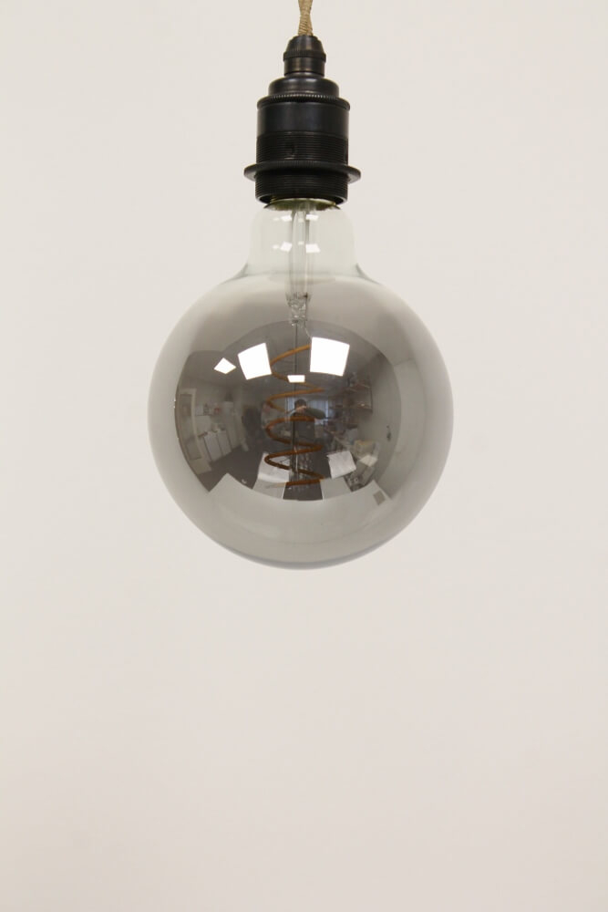 LED globe 125mm CURVE SMOKE DECO 4 watt E27 dimbaar